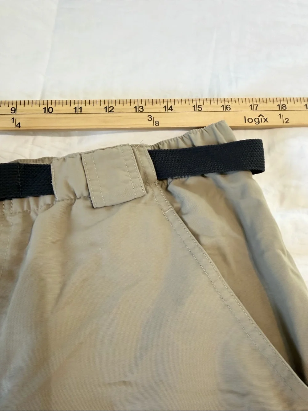 The North Face Cargo Shorts Mens Medium Khaki Hiking Utility Belted Outdoor - Picture 9 of 10